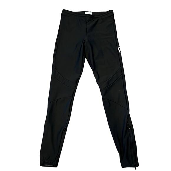 PEARL IZUMI Black Cycling Tights Zipper At Ankles Large - Picture 1 of 9